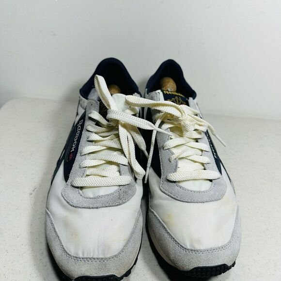 Mens Reebok Aztec II H04983 chalk/pure grey 3/vector navy Shoes Size 12 - Picture 3 of 8